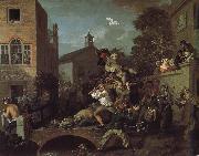 William Hogarth The auspices of the members of the election campaign china oil painting artist